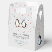 パーティーペンギン、水彩子供の誕生日 フェイバーボックス (オープン)