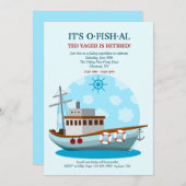 パーティーボート魚釣り招待状 招待状 (正面/裏面)