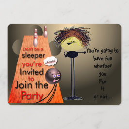 パーティーボーリング招待状に参加 招待状