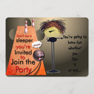 パーティーボーリング招待状に参加 招待状