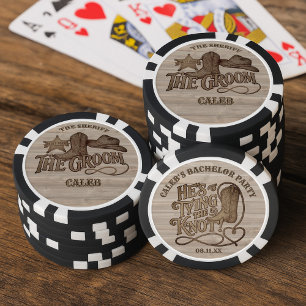 パーティーポッセ シェリフ カウボーイ グルーム バチェラーパーティー ポーカーチップ