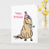 パーティーポニーガールズ誕生日カード カード (黄色い花)