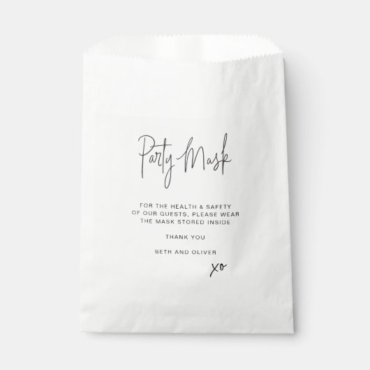 パーティーマスクゲスト顔マスク フェイバーバッグ (正面)