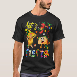 パーティーメキシコ猫（ソンブレロ・タコ・チリ） Tシャツ