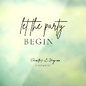 パーティーモダンの歓迎の印結婚象を始める ウィンドウサイン (シート3)