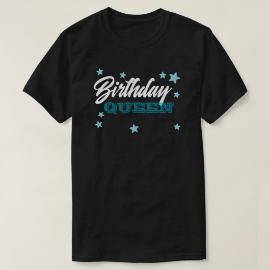 パーティーモダンクイーン私の誕生日ガールギフト Tシャツ (デザイン正面)