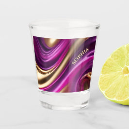パーティーモダングラス – 紫ピンクと金ゴールド- ショットグラス