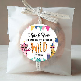 パーティーモダン動物子供の誕生日パーティーのシール ラウンドシール