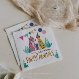 パーティーモダン動物子供の誕生日パーティー スタンダードランチョンナプキン
