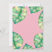 パーティーモダン招待状熱帯モンステ離れラ 招待状 (裏面)