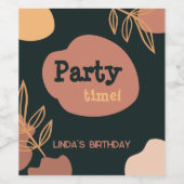 パーティーモダン時間 ワインラベル (シングルラベル)