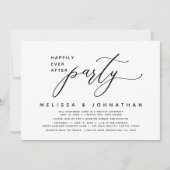 パーティーモダン結婚の後ずっと幸せに走ること 招待状 (正面)