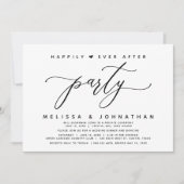 パーティーモダン結婚の後ずっと幸せに走ること 招待状 (正面)
