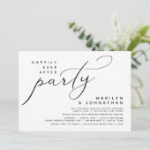 パーティーモダン結婚の後ずっと幸せに走ること 招待状 (スタンド正面)