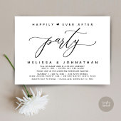 パーティーモダン結婚の後ずっと幸せに走ること 招待状