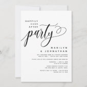 パーティーモダン結婚の後ずっと幸せに走ること 招待状 (正面)