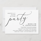 パーティーモダン結婚の後ずっと幸せに走ること 招待状 (正面)