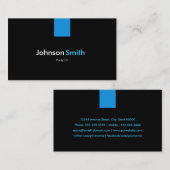 パーティーモダンDJアクアブルー 名刺 (正面/裏面)