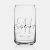 パーティーモノグラムの後ずっと楽しく書く ガラス缶 (正面)