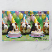 パーティーモルモットの誕生日パーティー,誕生日 カード (内部)