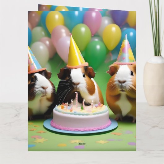 パーティーモルモットの誕生日パーティー,誕生日 カード (裏面)