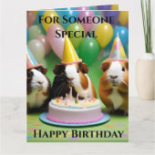 パーティーモルモットの誕生日パーティー,誕生日 カード (正面)