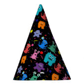 パーティーモンスターパターンカラフルなモンスターの子供のパーティー パーティーハット (右)