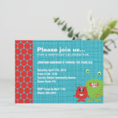 パーティーモンスター|少年誕生日パーティーの招待 招待状 (スタンド正面)