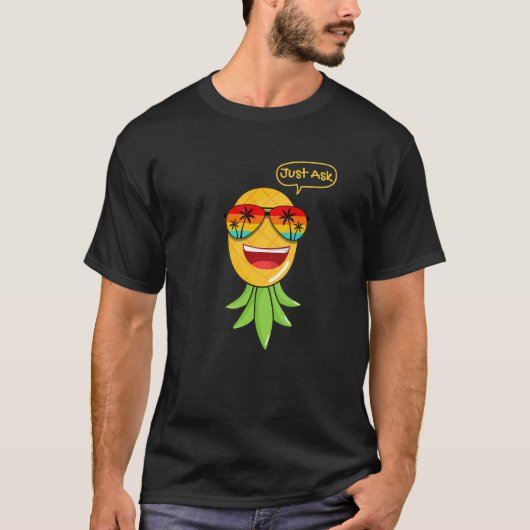 パーティーモード逆さまにPineapple Swinger Vanilla S Tシャツ (正面)