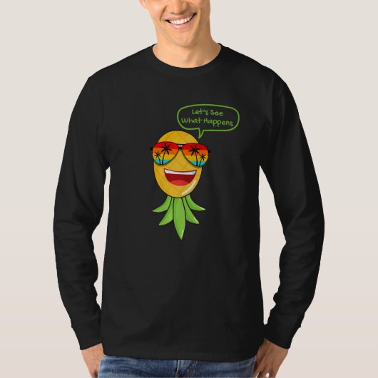 パーティーモード逆さまにPineapple Swinger Vanilla S Tシャツ (正面)