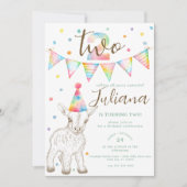 パーティーヤギ2nd誕生日招待状キッズ 招待状 (正面)
