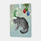 パーティーユキヒョウ格言ハットとオーナメント メタルオーナメント (正面左)