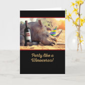 パーティーライク·ウィノセロス·誕生日 カード (黄色い花)