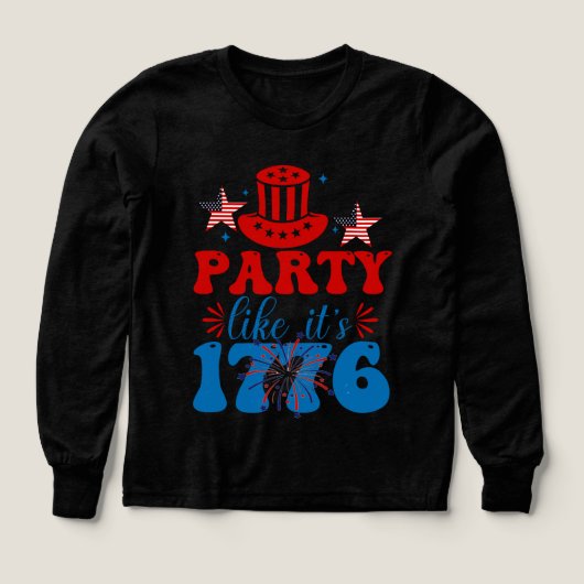 パーティーライザーズ1776星とストライプ赤白青 (デザイン正面)