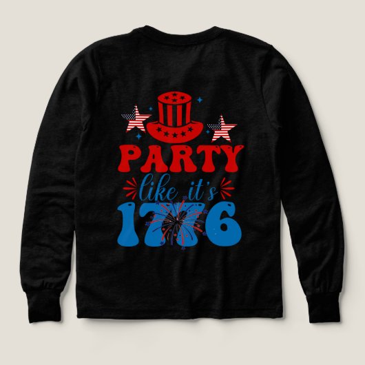 パーティーライザーズ1776星とストライプ赤白青 (デザイン背面)