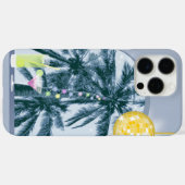 パーティーライツカクテルディスコボールパームズオンブルー Case-Mate iPhoneケース (裏面 (横))