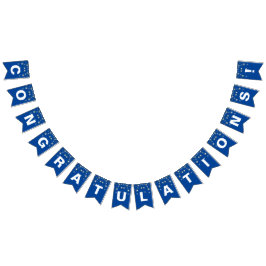 パーティーライトおめでとう青 バンティングフラッグ