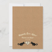 パーティーライトと猫をオンバイク結婚式招待状 招待状 (裏面)