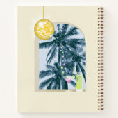 パーティーライトカクテルディスコボールパームオンイエロー ノートブック (裏面)