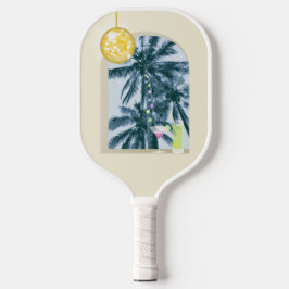 パーティーライトカクテルディスコボールパームオンイエロー ピックルボールラケット