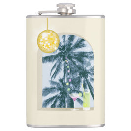 パーティーライトカクテルディスコボールパームオンイエロー フラスク