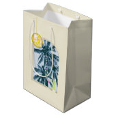 パーティーライトカクテルディスコボールパームオンイエロー ミディアムペーパーバッグ (裏面アングル)