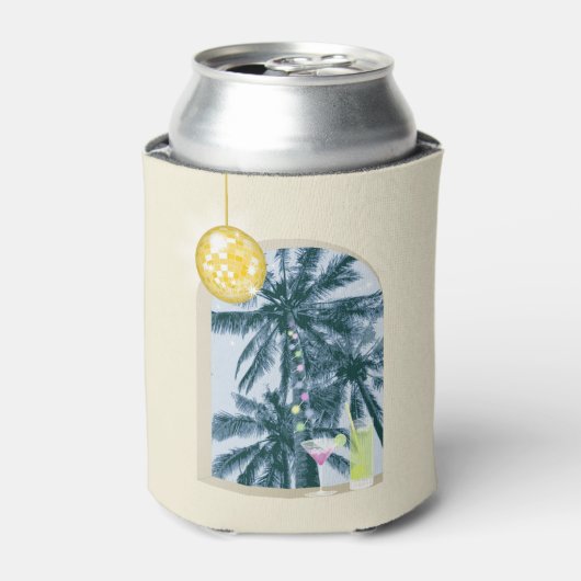 パーティーライトカクテルディスコボールパームオンイエロー 缶クーラー (缶正面)