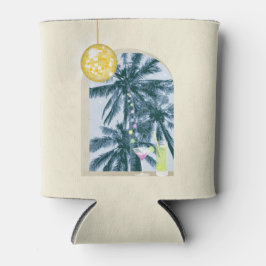 パーティーライトカクテルディスコボールパームオンイエロー 缶クーラー