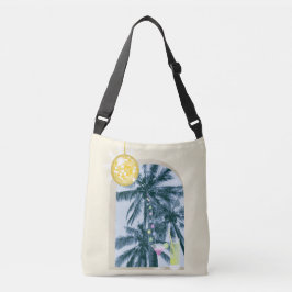 パーティーライト、カクテル、ディスコボールを手のひらに クロスボディバッグ