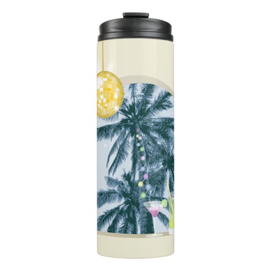 パーティーライト、カクテル、ディスコボールを手のひらに タンブラー (正面)