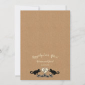 パーティーライト、猫、バイクおよびデイジーの招待状 招待状 (裏面)