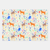 パーティーラッピング紙セット3 ラッピングペーパーシート (正面)