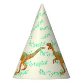 パーティーラプターおもしろいベクカラフルラプター恐竜 パーティーハット (左)