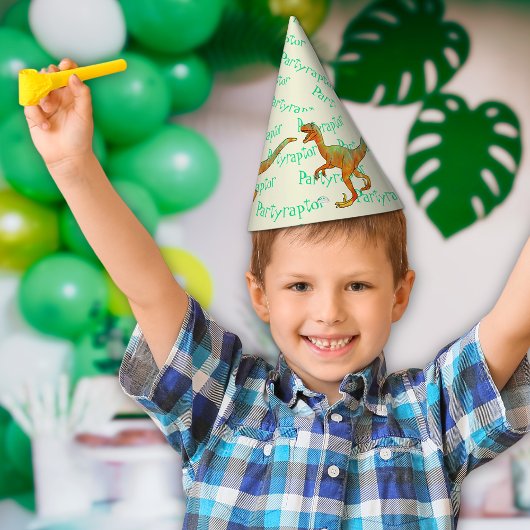 パーティーラプターおもしろいベクカラフルラプター恐竜 パーティーハット
